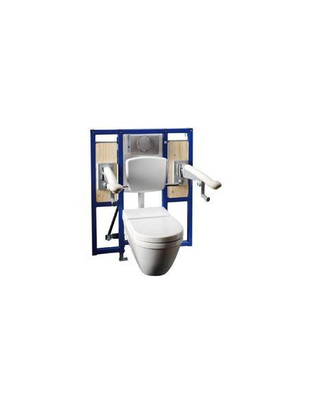Bâti-support Geberit Duofix, avec réservoir à encastrer Sigma 12 cm, adapté  PMR, WC hauteur réglable - 111.396.00.5