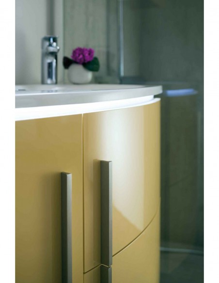 Ensemble Meuble Tiroirs Laque Et Vasque 130cm Soon Sanijura