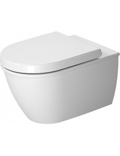 Cuvette WC suspendu MERIDIAN COMPACTO carré, sans bride , 48 x 36 x 44  cm,blanc, + abattant à fermeture amortie ultraslim
