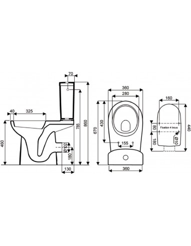 Pack WC poser sur lev e Concerto 2 Alterna