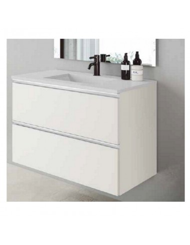 Meuble lavabo Pisca 100cm 2 tiroirs - blanc Moderne - Held