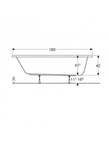 Baignoire Rectangulaire Bastia 160 Et 170 Cm Geberit